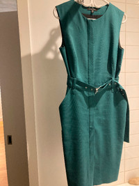 Robe verte en lin Judith et Charles - Green quality linen dress