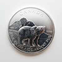 4 x 1 oz 2011 Canadian Grizzly Bear Silver Coin