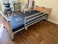 Invacare etude hospital bed full rails medical mattress 