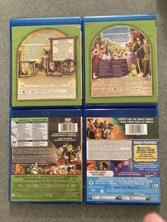 Shrek 1 3 4 Third Forever Blurays EUC The Croods 2 A New Age63347536740483121