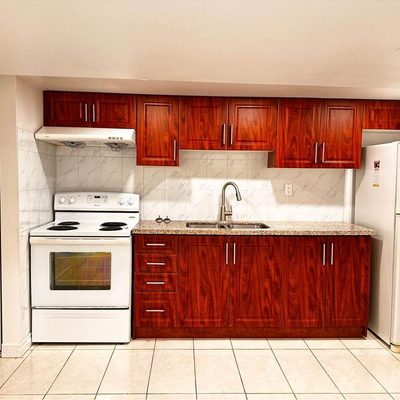 Bright, modern private rooms with ensuite washrooms available in a newly finished 2-bedroom basement...