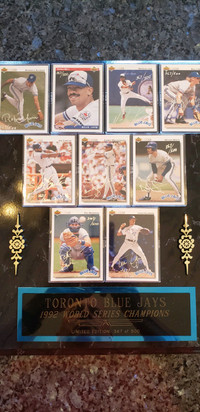 Toronto Blue Jay's 1992 championship ship autographed plaque