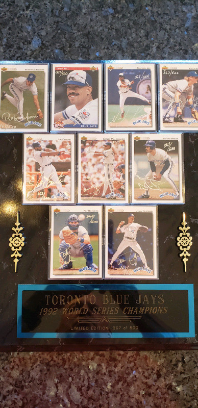 Toronto Blue Jay's 1992 championship ship autographed plaque in Arts & Collectibles in St. Catharines
