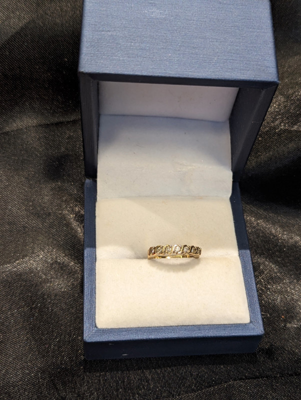 Women's 10K Gold Band with Diamonds~Size 5 in Other in Hamilton