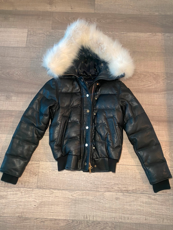 ****EXCLUSIVE ITEM**** OVO X CANADA GOOSE BLACK LEATHER JACKET in Women's - Tops & Outerwear in Mississauga / Peel Region