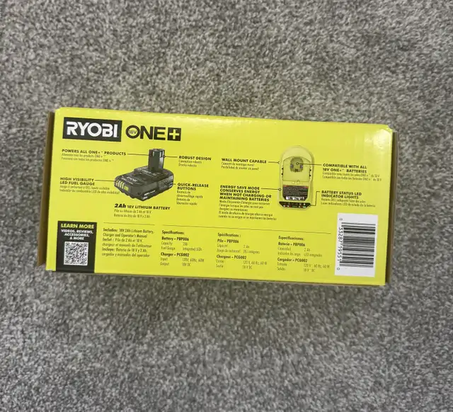 RYOBI 18V ONE+ Lithium-Ion 2.0 Ah Battery and Charger Kit in Power Tools in Calgary - Image 3
