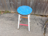 Multi Colour Wooden Stool For Kids Room 