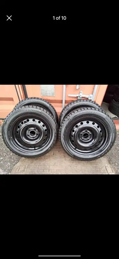 Set of 4 BRIDGESTONE winter tires with rims (215 55 17) pattern (5×114.3) 2021 HYUNDAI SONATA