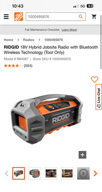 Ridged job site readily no battery charger 