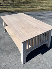 Beautiful solid and sturdy completely refinished coffee table  