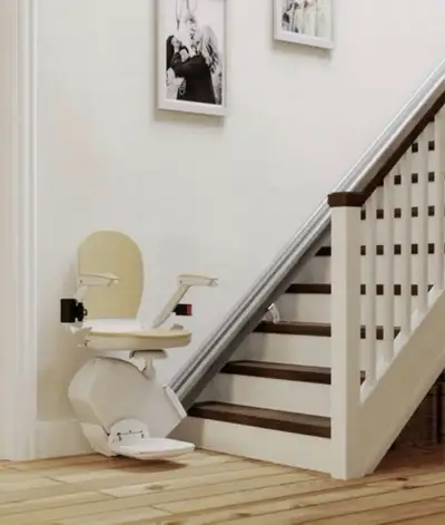Stairlift Chair Lift 2 Brand New Batteries Left or Right Hand Side Swivel Rotates Foldable Inspected...