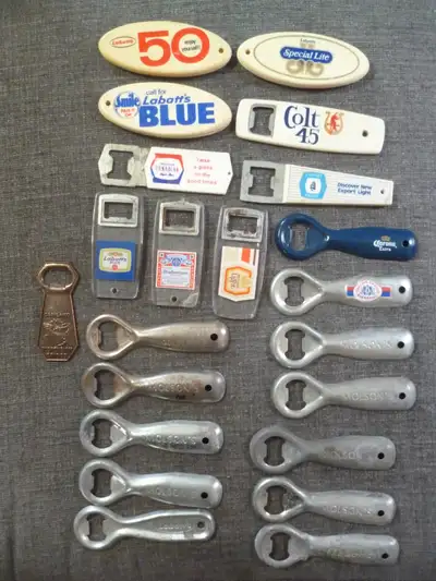 Vintage Beer Bottle Opener lot x 21 – Labatt O'Keefe Colt 45 +++, View more