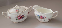 Vintage Royal Doulton"The Bristol" Floral Creamer & Sugar Bowl