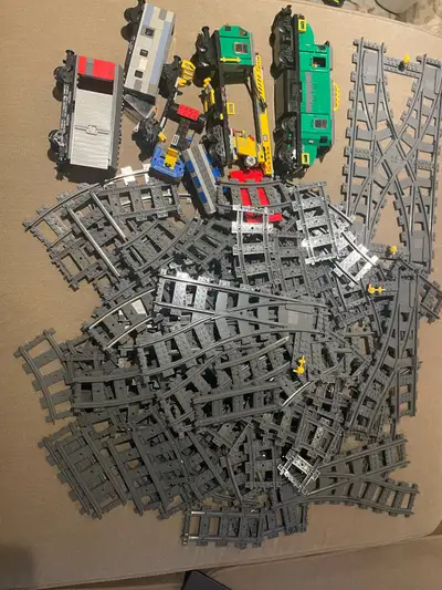 This lot includes: Most of the Lego City set 7898 which goes for $175 plus on bricklink 100+ train p...