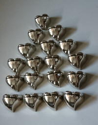Silver Heart Table Place Card Holders