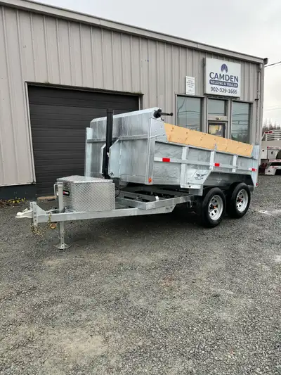 Size-5’x10’ Series-Galvanized Dump Dexter Axles-2x3500 Wheels-15” Galvanized Coupler-2 5/16” Cost-$1...