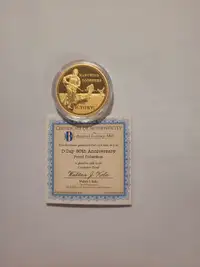 80 Anniversary Medallion 24 K gold plated 