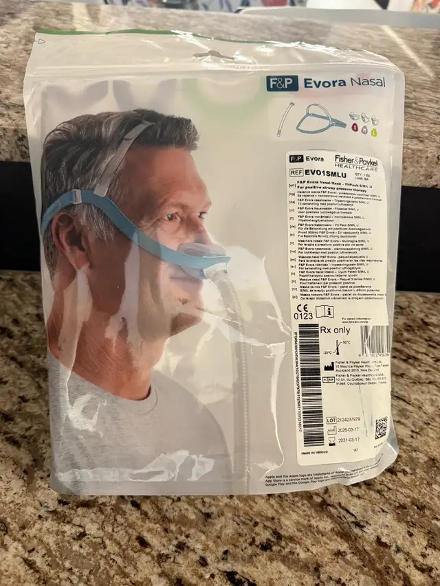 CPAP mask unopened new Evora Nasal Fit Pack