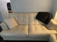 Leather couch and love seat. 