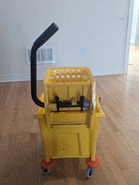 Industrial Professional Mop Bucket and Down Press Wringer Combo