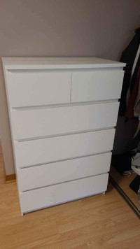 IKEA MALM 6-drawer Chest, White for Bedroom