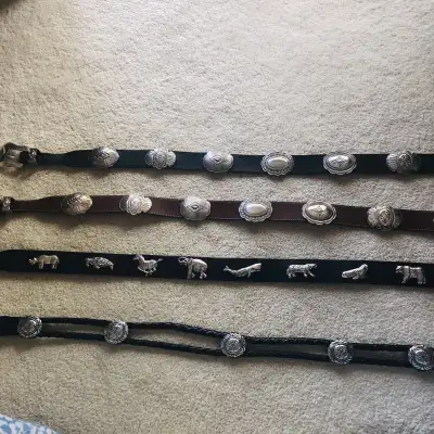 Beautiful Leather Belts w/Conchos, View more