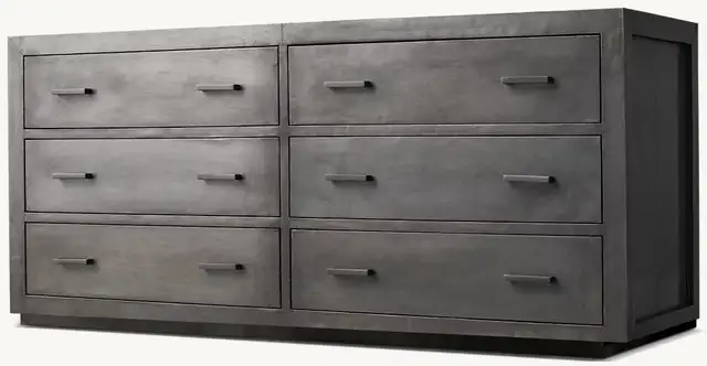 Restoration Hardware La Salle Metal Wrapped Dresser and Two Nigh in Dressers & Wardrobes in Oakville / Halton Region - Image 4