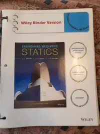 Engineering Mechanics STATICS, Wiley 8th edition