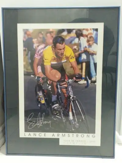 Large Lance Armstrong framed poster, View more