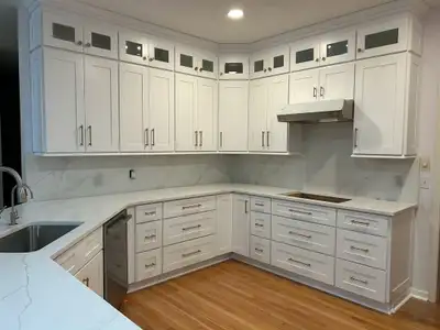 Quartz Kitchen Countertops | Waterfall Islands | No Deposit, View more