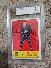 Graded 1967-68 Ron Ellis hockey card 