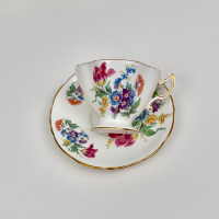 Rare Eileen by Hammersley Bone China Floral Teacup Saucer 187