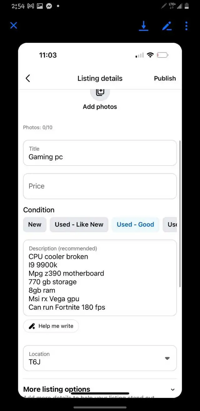 gaming computer  in Desktop Computers in Edmonton - Image 3