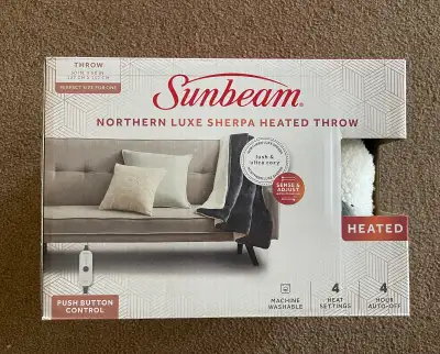 Sunbeam Heated Throw and Warmer Blanket: BNIB, View more