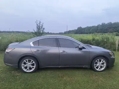 2014 Maxima 4 door V6 Sunroof. Heated seats. Non-smoker. Black leather interior. Needs trunk latch....