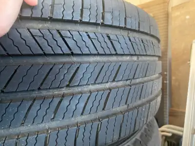 Excellent condition Michelin XTour tires on 17” alloy Subaru wheels. Tires were bought spring of 202...