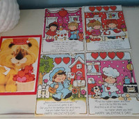 17 Vintage Hallmark kids Valentine Day cards - object search