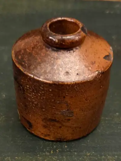 Antique Stoneware Inkwell from 1900s, View more