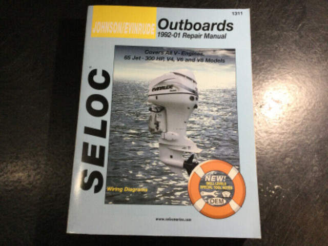 1992-2001 Johnson Evinrude Outboards Manual 65-300 HP V4 V6 V8 in Non-fiction in Parksville / Qualicum Beach