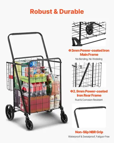 Cart for groceries or laundry. Multiple used. NEW. Black ., View more