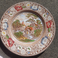 VINTAGE MIDWINTER  RURAL ENGLAND PATTERN 11 INCH SERVING PLATE
