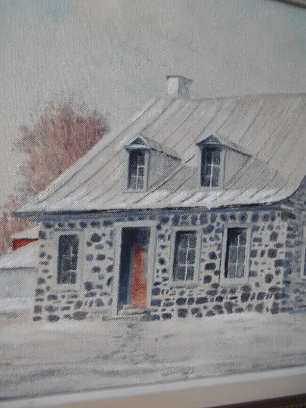 TABLEAU-PEINTURE-TOILE-OIL PAINTING-VINTAGE-THOMAS KEENAN in Arts & Collectibles in City of Montréal - Image 3