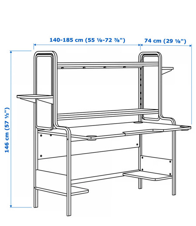 Ikea PC Gaming Desk for sale in Desks in City of Toronto - Image 2