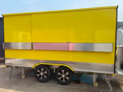 13FT Kitchen mobile food truck/food trailer cart/ice cream Customized service Tire, Inside facilitie...