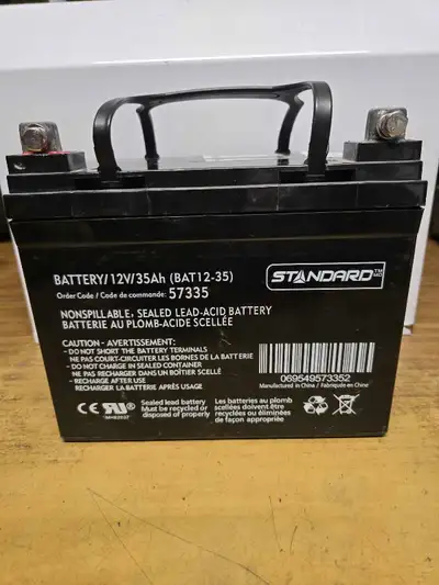 Battery 12 Volts , 35 Ah rechargeable, View more