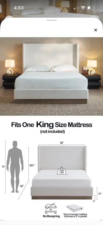 New King Bed Frame, View more