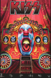 KISS (SEALED) Psycho Circus Poster Vintage, Autographs On Poster