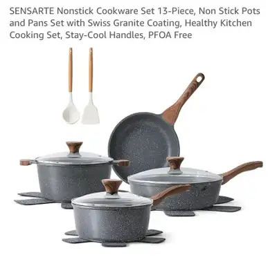Brand New SENSARTE Nonstick Cookware Set 13-Piece, View more