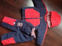 Micro Motion 2-piece red and navy fall/spring set - Size 6-9 M