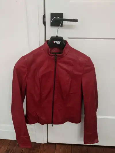 Danier Women’s Red Leather Jacket – Size Small – Soft Leather, View more